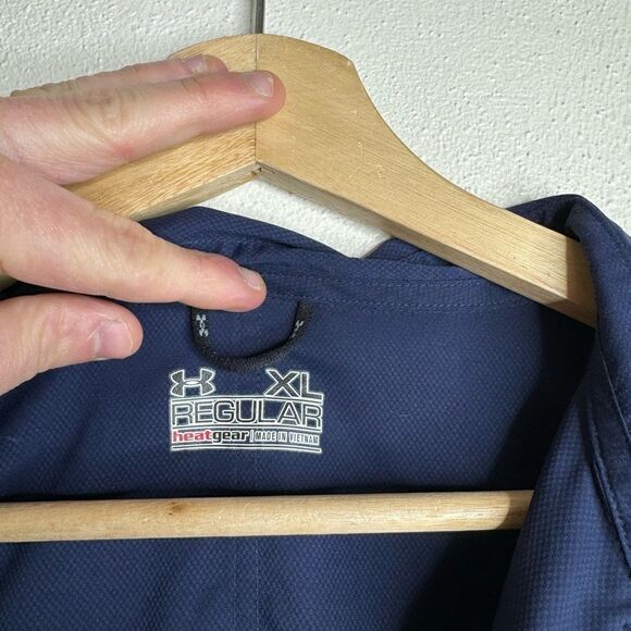 Under Armour ole miss short sleeve button down shirt men’s size XL blue - Picture 7 of 9